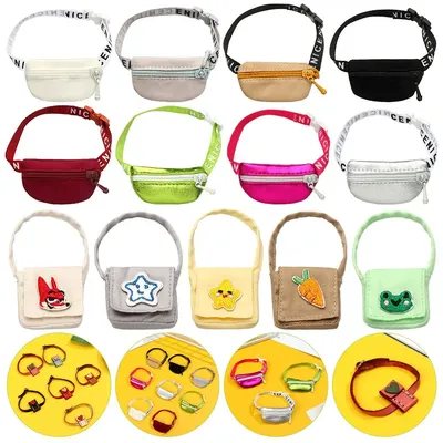 Fashion Handmand Doll Belt Bag For 1/11 OB11 Dolls DIY Doll Toys Backpack 1/6 1/8 1/12 BJD Dolls Bag