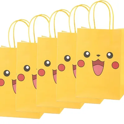 Pikachu Candy Paper Bag Pokemon Cartoon Kawaii Holiday Gifts Anime Figures Favorite Top Packaging