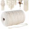 Nazalus-Vente chaude-Corde Macramé 3mm,200m fil Macrame Coton macramé,100% Naturel Fil de