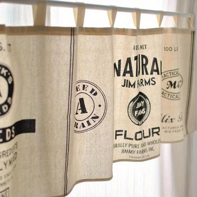 TEMU 2d Door Curtain, Simple Black And White Grid Style Half-curtain Soft Door Curtain Image