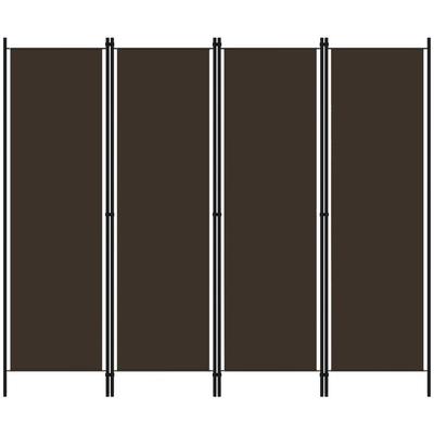 4-tlg. Raumteiler Paravent Braun 200x180 cm Vidaxl