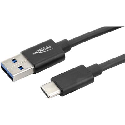 Type-C usb Kabel 120 cm USB3.0 Ladekabel / Datenkabel mit Alu Gehäuse - Ansmann