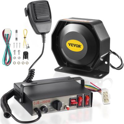 Mophorn - vevor Auto Warnalarm Lautsprecher 200 w 12 v, Auto Sirene Alarm Hupen 9 Töne Universal