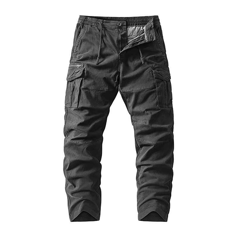 Men's Cargo Pants Cargo Trousers Buttons Multi Pocket Plain Wearable Outdoor Daily Camping Hiking Fashion Classic Black Army Green