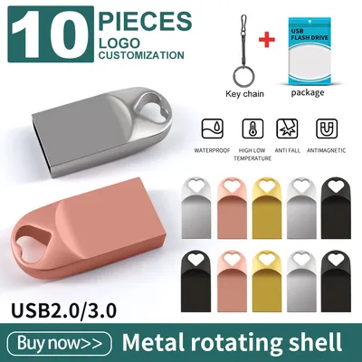 Zsuit New 10PCS Mini Pen Drive 8GB 64G 32GB Usb Flash Drive 128G Waterproof Pendrive Usb Stick U Disk Gift Free Logo Flash USB