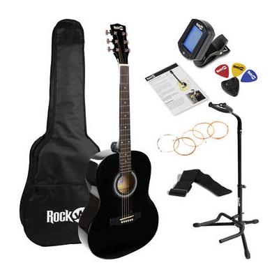 RockJam Full-Sized Acoustic Guitar Kit (Black) AG-1BK-SK