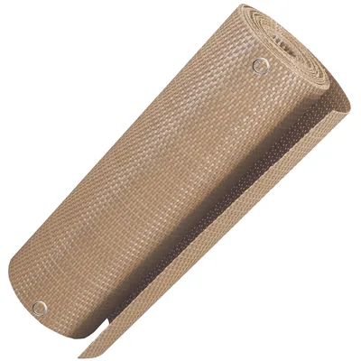 NYVI Polyrattan Balkon Sichtschutz Privafence - Balkonbespannung mit Metallösen - UV-fest, Wetterfest, Blickdicht 500x100 cm Beige Image