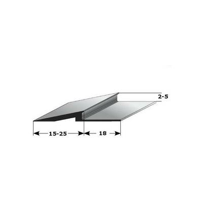 Rampenanstoßprofil "Broadford" Rampenanstoßleiste für Designbeläge, 2 - 5 mm Einfasshöhe, Aluminium Image