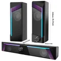 Altoparlante per PC USB 2 in 1 Notebook Stereo RGB Light cablato portatile a piena frequenza Computer Desktop Subwoofer per Laptop