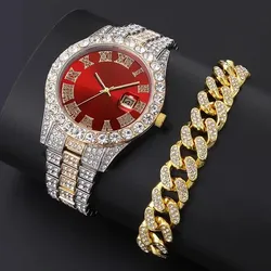 Mode Diamant Männer Frauen Uhren Gold Uhr Damen Armbanduhr Luxus Strass Unisex Armband Uhren Weibliche Uhr Relogio