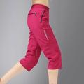 Per donna Maglia da escursione Estate Esterno Traspirante Asciugatura rapida Tasca con cerniera Leggero Pantaloni capri Sotto il ginocchio Nero Rosso rosa Caccia Pesca Scalate L XL XXL XXXL 4XL