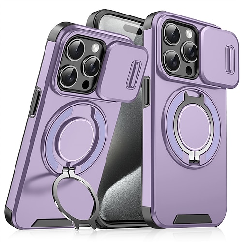 Handy Hülle Handyhüllen Für iPhone 17 Air iPhone 17e 16 15 14 Pro Max Plus 16e 13 12 11 Pro Max Rückseite Ringhalter Stoßfest PC Image