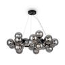 Moderne Pendelleuchte von Maytoni - 25-flammige Hängelampe mit Schwarzem Metallbeschlag und Glasdiffusoren