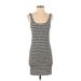 Divided by H&M Casual Dress - Mini Scoop Neck Sleeveless: Black Stripes Dresses - Women's Size Small