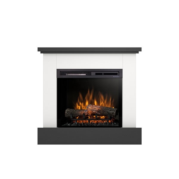 OutInFire YUKON – Freistehender elektrischer LED-Kamin – 23 Zoll – 92 x 86 x 29 – Mattweiß/Schwarz