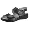 Riemchensandale WALDLÄUFER "GUNNA", Damen, Gr. 3,5 (36), schwarz, Nappaleder, klassisch, Schuhe, Sommerschuh, Sandalette, Keilabsatz, mit Klett, Weite G = weit