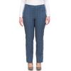 Stoffhose KJBRAND "Bea", Damen, Gr. 54 (27), K-Gr, blau (mittelblau gestreift), Web, Obermaterial: 47% Baumwolle, 45% Polyester, 6% Viskose, 2% Elasthan, casual, normal lang, Hosen, Sommerhose optimale Passform in Quer-Stretch