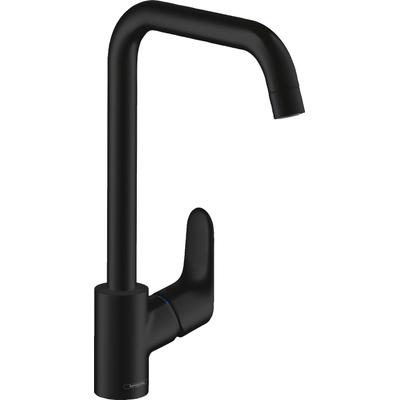 Küchenarmatur HANSGROHE "Focus M41", schwarz (mattschwarz), H:338cm T:24,2cm, Armaturen, 260 1 Strahlart