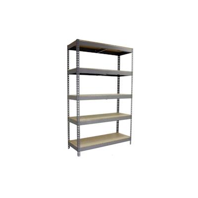 PROREGAL Schwerlastregal WOOD BEAST FIVE | HxBxT 300x150x75cm | 5 Ebenen | Fachlast 600kg | Grau | Weitspannregal Werkstattregal Lagerregal Image