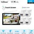 Srihome NVS010 5MP schermo IPS da 10 pollici Wireless WIFI NVR Kit Touch Screen PTZ IP Dome Camera Home Security CCTV Monitor