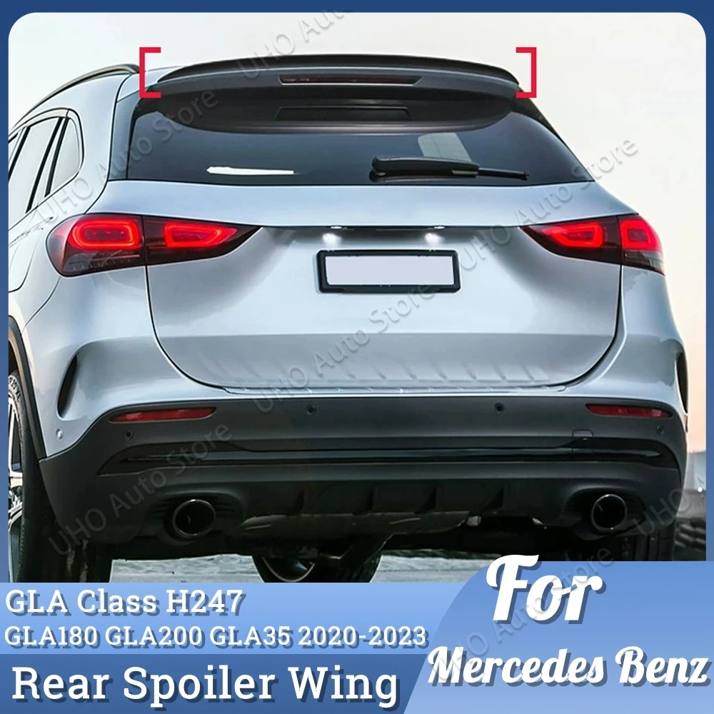 Per H247 Coda Posteriore Tronco Spoiler Per Mercedes Benz Classe GLA GLA180 GLA200 GLA35 AMG 2020-2023 Auto Spoiler Ala Body Kit Trim