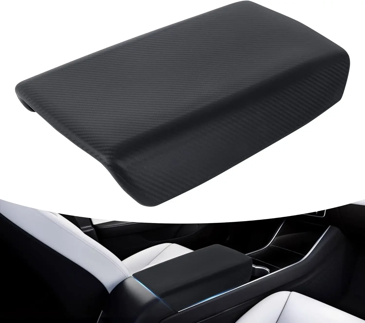 Copertura del bracciolo della Console centrale dell'auto cuscino del bracciolo in TPE per Tesla Model 3 Y 2019-2022 modello 3 Highland 2024 accessori Auto