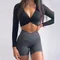 Nude yoga long sleeve women's fitness wear sports Yoga long sleeve T-shirt cross sports fitness top