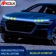 Luce dinamica per cofano a LED per auto 12V Luce di marcia diurna Start-scansione Luce guida del motore Striscia di luce ambientale decorativa impermeabile