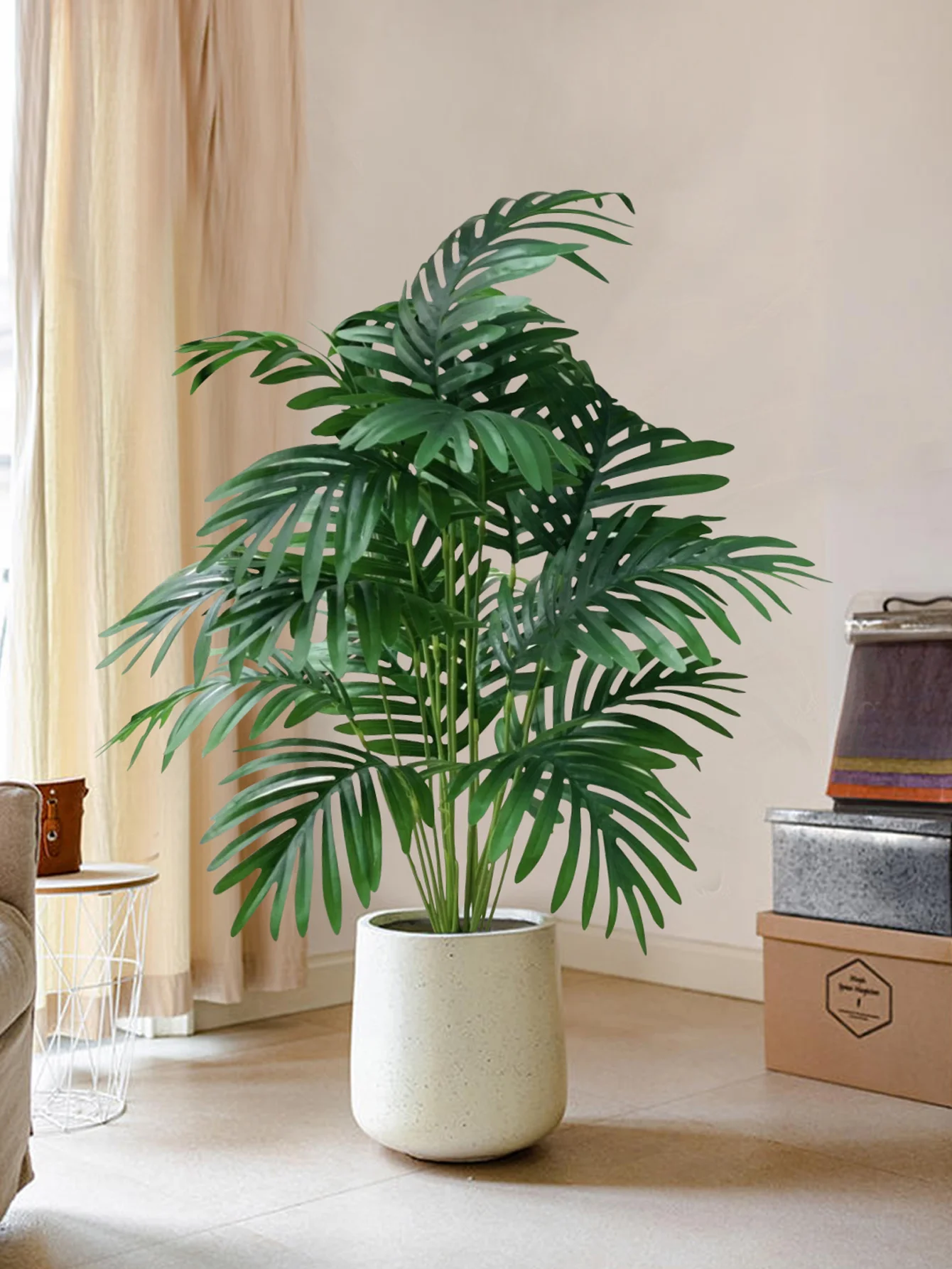 70-80 cm grande palma artificiale foglie verdi tropicali piante finte plastica Monstera ramo di albero finto per la decorazione della cucina di casa