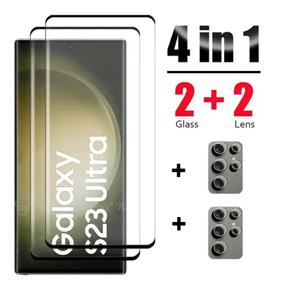 For Samsung Galaxy S23 Ultra Glass Samsung S23 Ultra Tempered Glass Screen Protector Camera Film S20