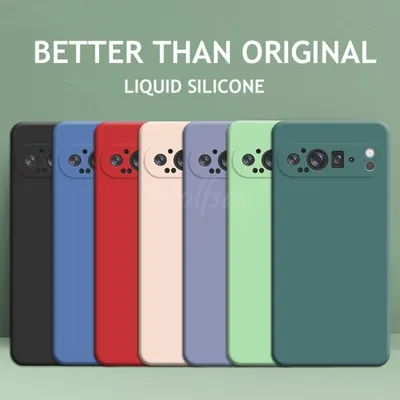 For Google Pixel 9 Pro Case Liquid Silicone Rubber Protector Phone Case Pixel 9 Pro Cover TPU Plain Case Pixel 9 Pro XL Cover