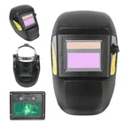 Maschera per saldatore Oscuramento automatico Vista grande Lente a colori reali Maschera per saldatura a energia solare Casco per saldatura per saldatura ad arco Taglio di smerigliatura