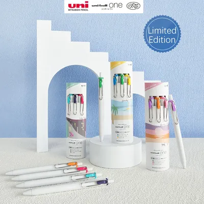 Uni-ball One Gel Pen Limited Set Colour Ink 0.38/0.5mm Extra Fine Penpiont Retractable Colored Gel Pen Office&Student Stationery