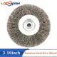 Spazzola per ruota in filo di acciaio inossidabile da 3" - 10" per smerigliatrice da banco, lucidatura, utensile abrasivo, antiruggine dei metalli