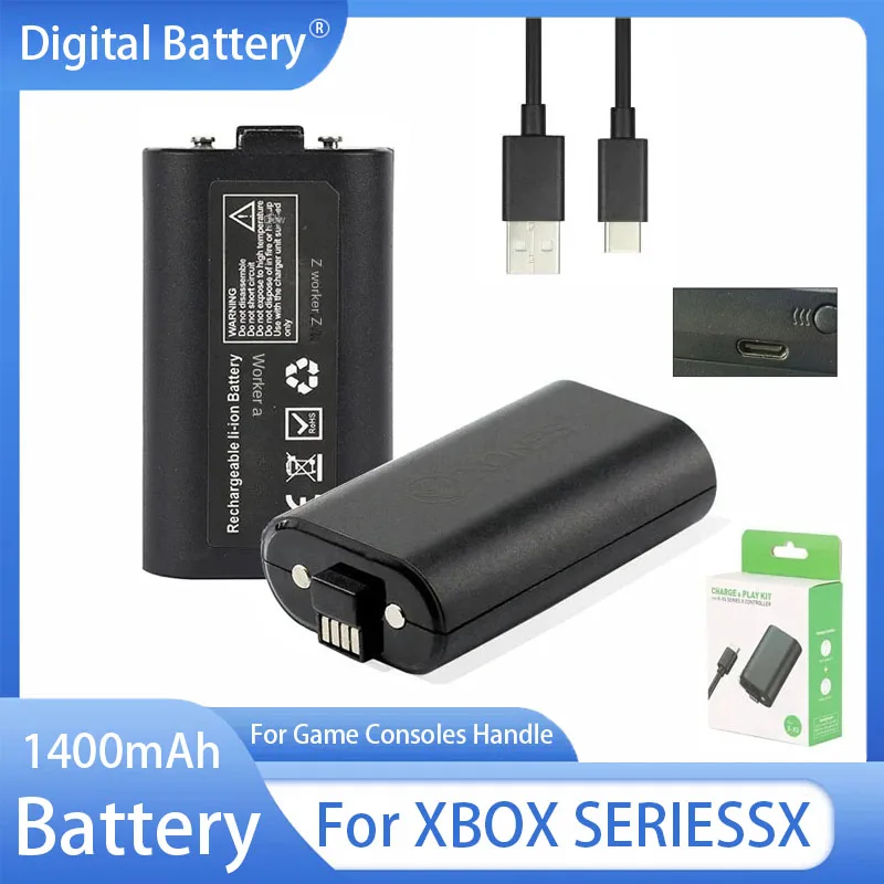 1400mAh Battery Suitable For Xbox Series Game Controller Consoles 2.8V Actual Capacity Handle Built-in Battery Gamepad Console