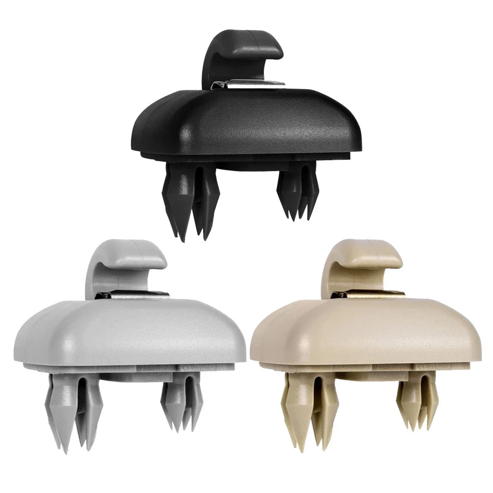 2 pezzi per Audi A4 S4 A5 S5 Q3 Q5 TT 8U 0857562 Un gancio di fissaggio per visiera parasole per auto, staffa di fissaggio per clip di fissaggio nero grigio beige
