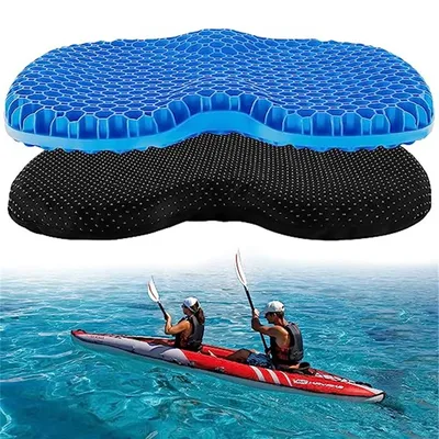 Anti Slip Kayak Gel Seat Cushion Waterproof Kayak Seat Pad with Non-Slip Cover for Sit in Kayak Inflatable Kayak Canoe Boat