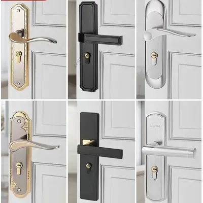 Apartment Room Wood Door Lock Set House Anti-theft House Interior Door Bedroom Furniture Security Lock For Home Doors With Key