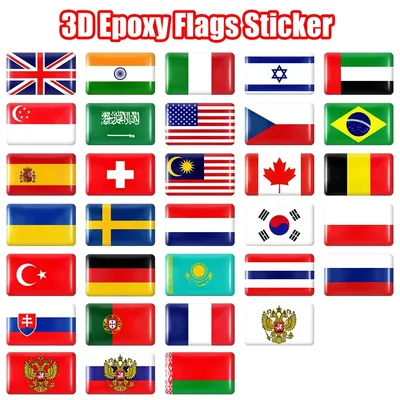 10pcs Epoxy Flags Car Stickers for Chevrolet Cruze Captiva Spark Orlando Sail Trax Lacetti Tracker Optra Tahoe