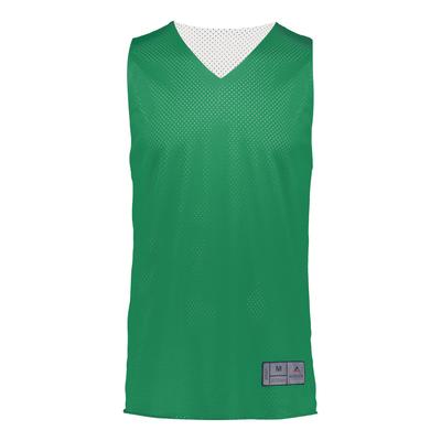 Augusta Sportswear 162 Youth Tricot Mesh Reversible 2.0 Jersey in Kelly/White size Medium | Polyester