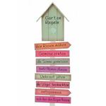 Spetebo - Bâton de jardin Règles de jardin en bois, laqué - maison verte