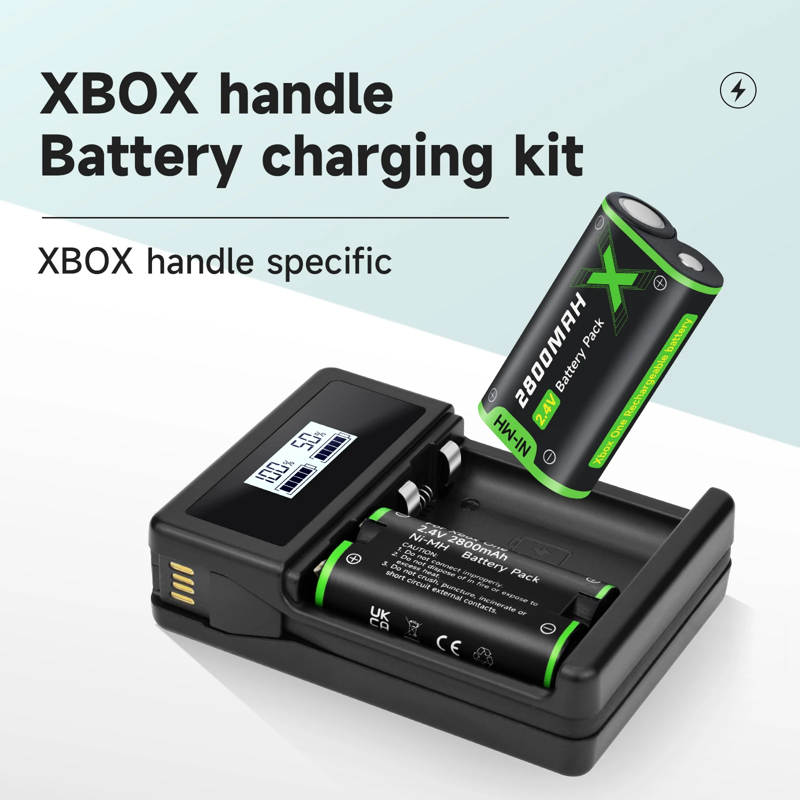PALO Rechargeable Battery For Xbox Series X/S/Xbox One S/X Controller, 2800mAh Battery For Xbox One + USB Battery Charger