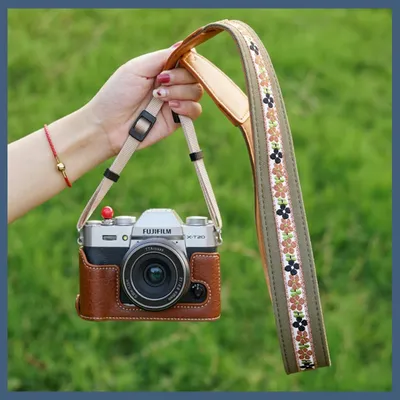 Camera Shoulder Strap Pattern Flower Vintage Retro Neck Strap DSLR SLR camera Wider for Nikon Sony Canon Fuji Samsung Pentax