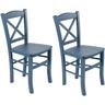 Chaises en hêtre massif colorées (lot de 2) - clayton