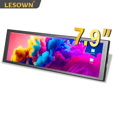 LESOWN 7.9inch Stretched Strip Bar Portable mini Monitor Touch Screen 400x1280 IPS LCD Sub Monitor