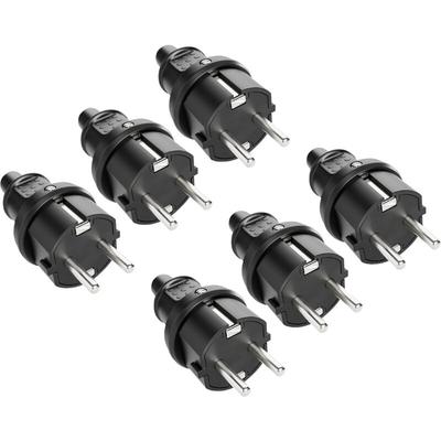 Absina - Schutzkontaktstecker, schwarz, 6 Stück Image