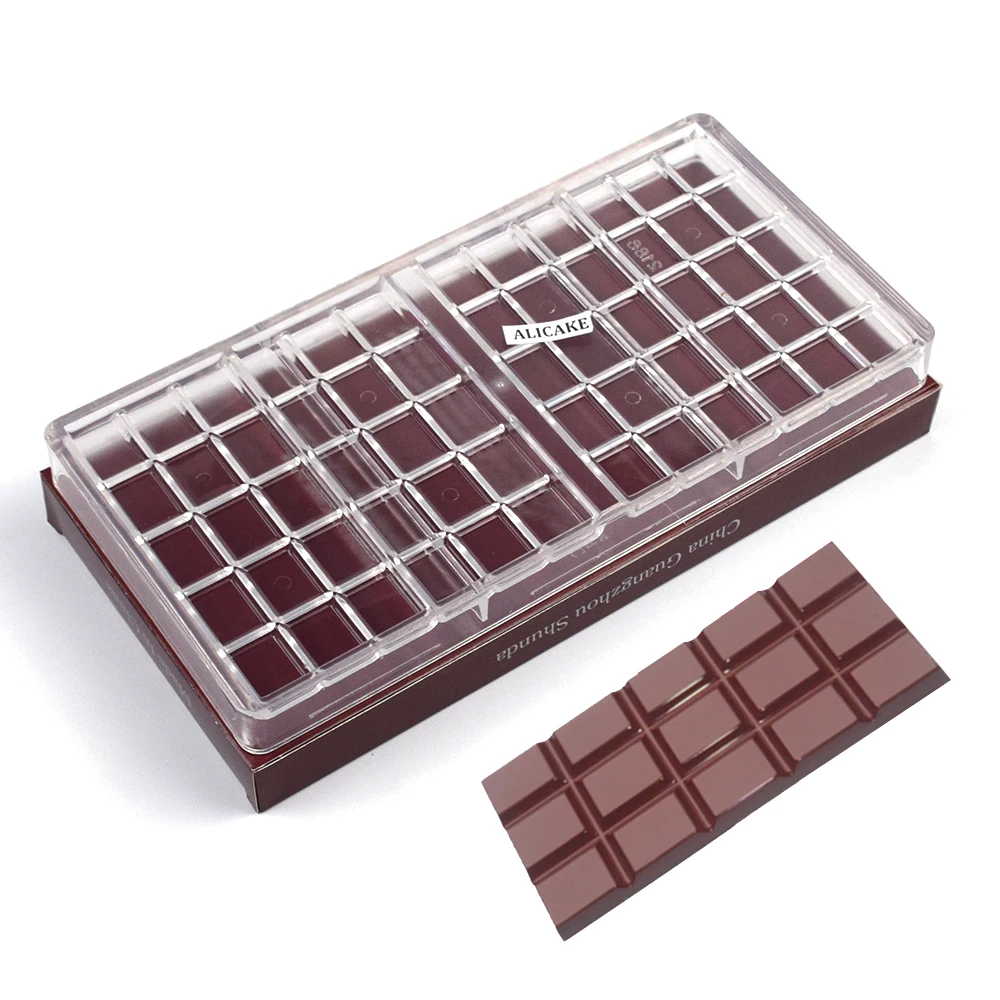 Polycarbonat Schokoladen form für Schokoriegel Bonbons 4 Kavität 50 gramm/stücke Süßwaren Bäckerei Backen Gebäck Werkzeuge Form Image