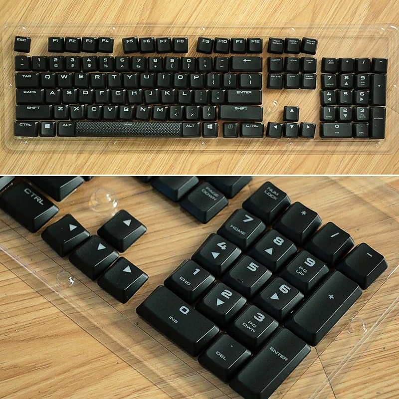 1 Set Original-Tastenkappen für Corsair K70 MK.2, Low-Profile-Version, US DE UK DN, koreanische deutsche Tastenkappen Image