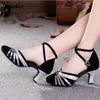 Frauen Rote Wildleder Sohle Dance Schuhe Geschlossen Toe Latin Ballroom Salsa Tanzen Schuhe Für