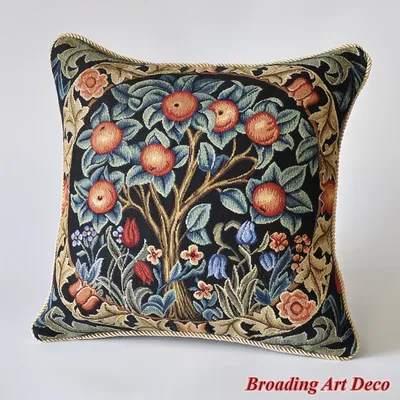Mittelalterlichen Wandteppich Kissen Kissen Abdeckung Obst Baum, Jacquard Home Textile Dekoration Image